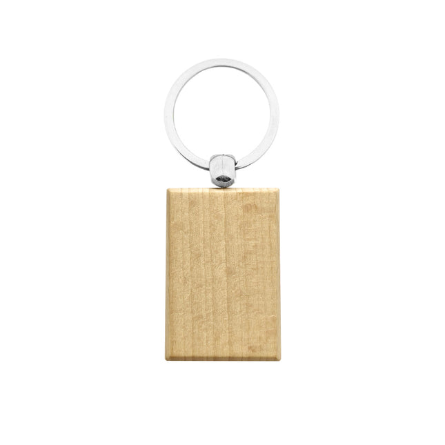 Blank wooden keychain medium rectangle 30 x 43 mm - 1 pc