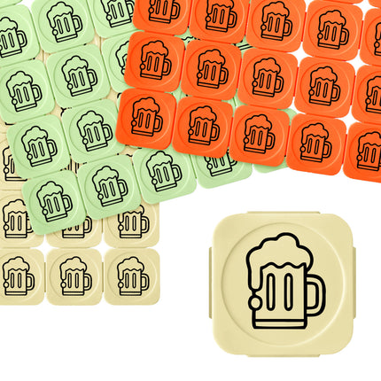 Plastic break-off tokens beer - 100 pcs