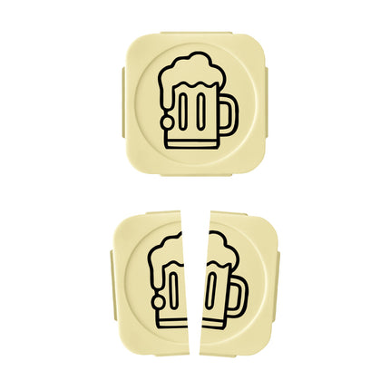 Plastic break-off tokens beer - 100 pcs