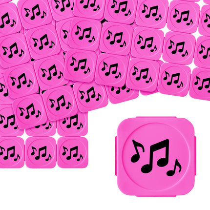 Plastic break-off tokens music notes - 100 pcs