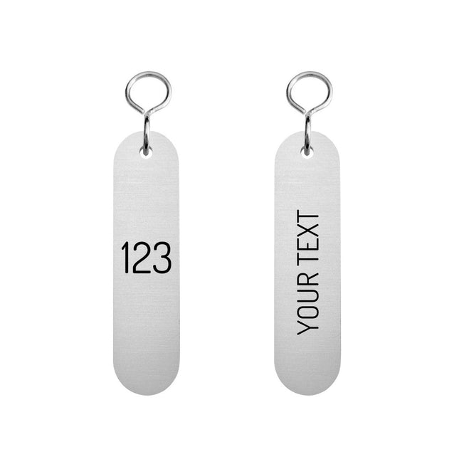 Victor Label hotel keychain engraved silver - 1 pc