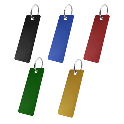 Aluminum key tag 25x70mm with text - 1 pc