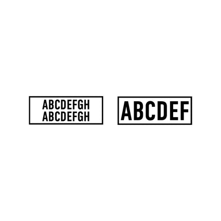 Custom text stamp 27x10mm - 1 pc