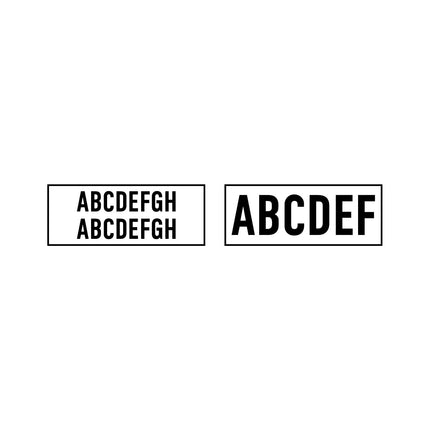 Custom text stamp 47x18mm- 1 pc
