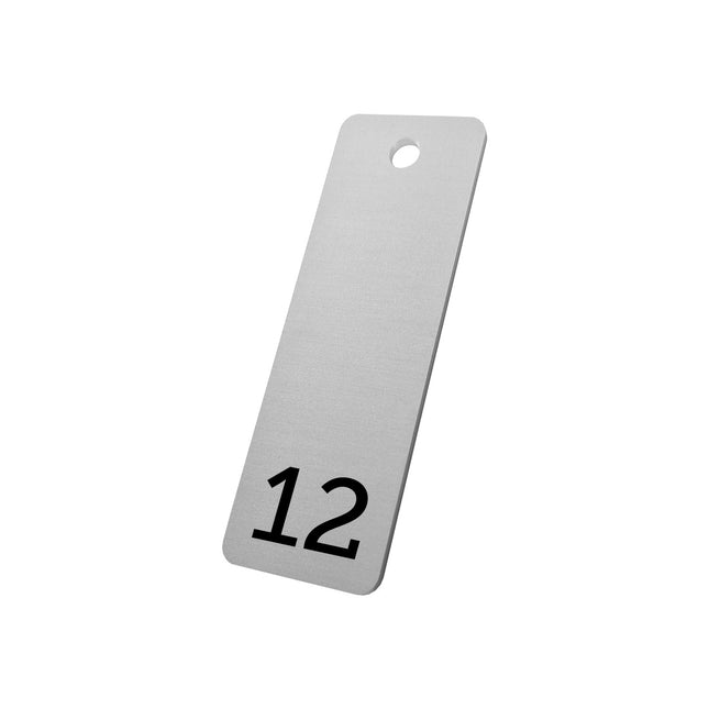 Aluminum numbered tag 70x25mm – 1 pc