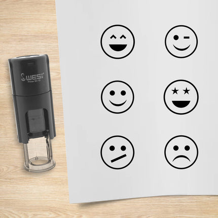 Smiley stamp set Ø10mm imprint - 1 pc