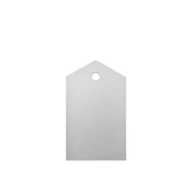 Blank silver aluminum key tag 50x30mm - 1 pc