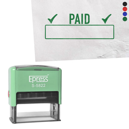 Paid stamp 58x22mm imprint - 1 pc