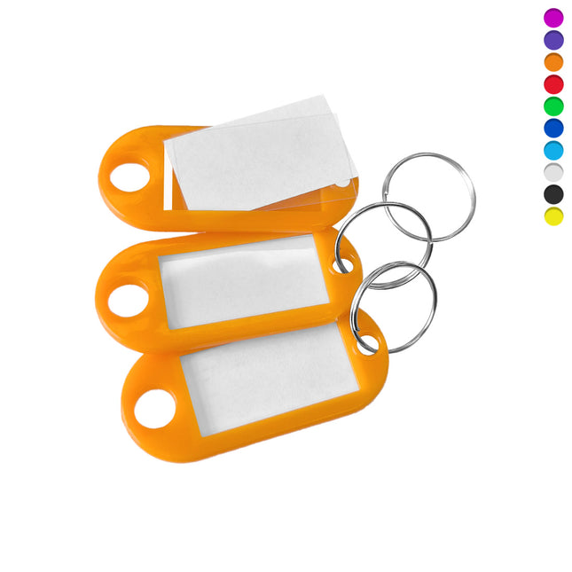 Plastic key tag with label window 48 x 22 mm – 100 pcs