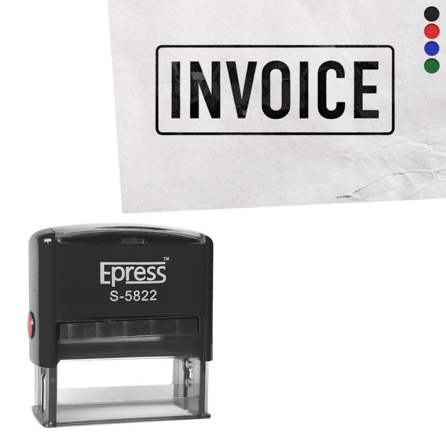 Invoice stamp 58x22mm imprint - 1 pc
