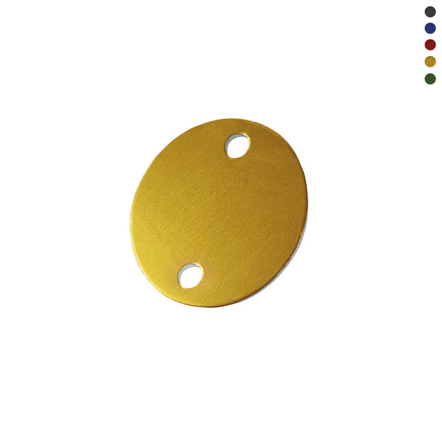 Aluminum blank tag 30 mm with two holes  - 1 pc