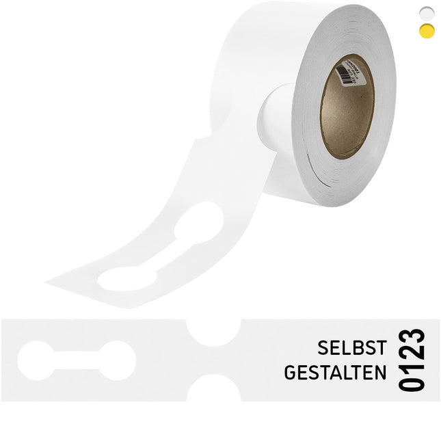 Custom numbered loop-lock labels HDPE 400x75mm