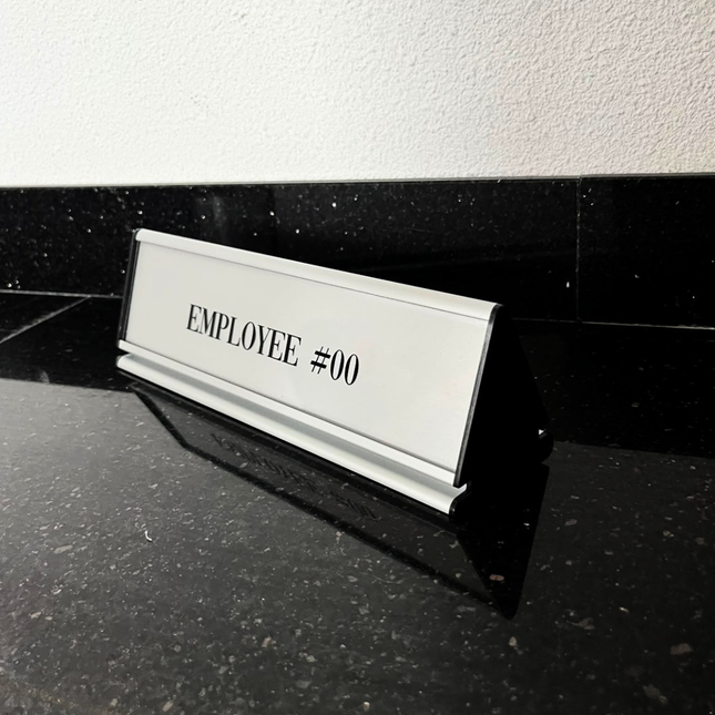 Custom name plate Prestige silver - 1 pc