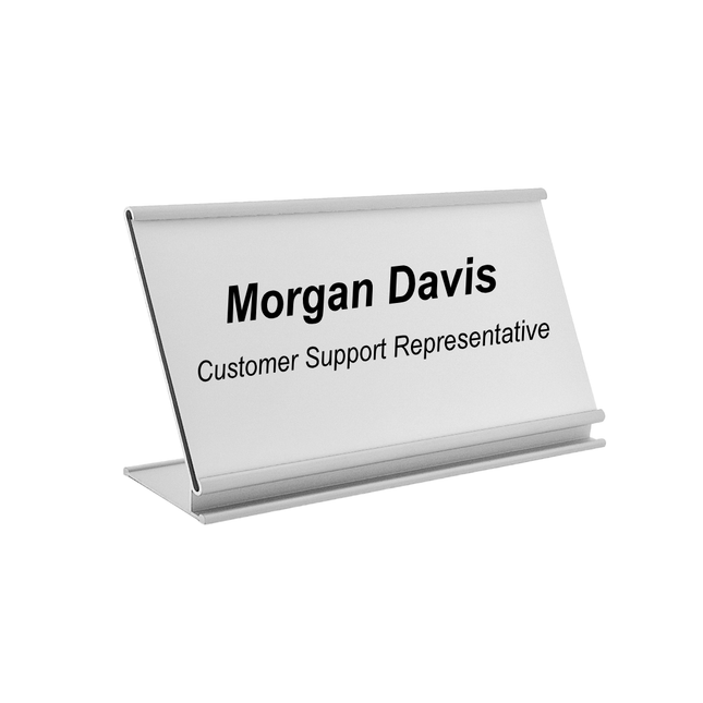 Custom name plate Royale silver - 1 pc