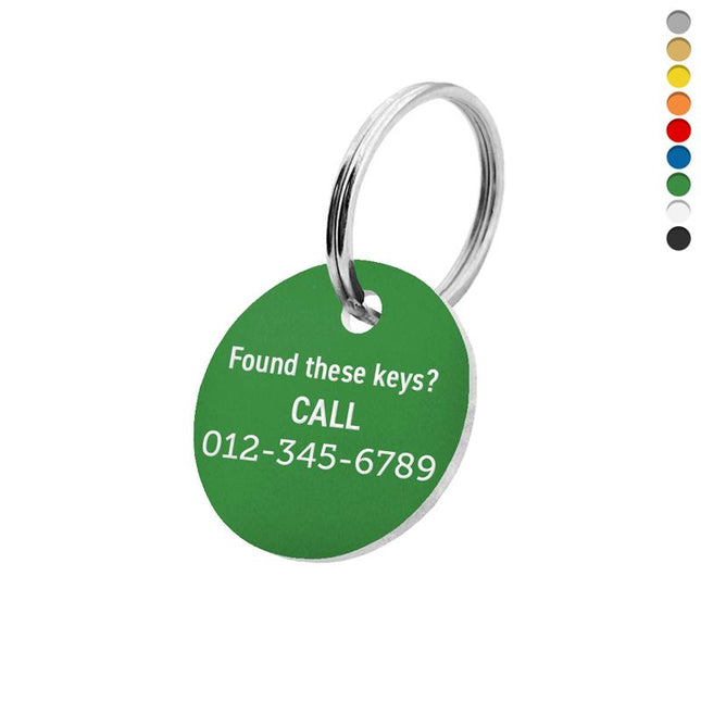 Acrylic key tags with phone number - 1 pc