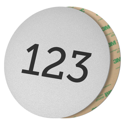 Aluminum numbered tag 75 mm with tape - 1 pc