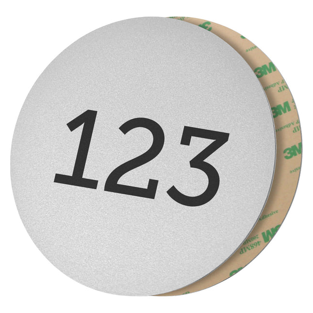 Aluminum numbered tag 75 mm with tape - 1 pc